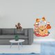 thumbnail image 2 of Reloj de pared acrílico con forma de gato caballero, adorno silencioso, centro de mesa, decoración para el hogar, impermeable, regalo para niños, ofic, 2 of 8