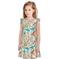thumbnail image 1 of Vsdgher Animal Marin pour Filles Chemises de Nuit Manches Courtes à Volants Robe de Nuit Pyjama pour Fête Pyjama-Grand, 1 of 6