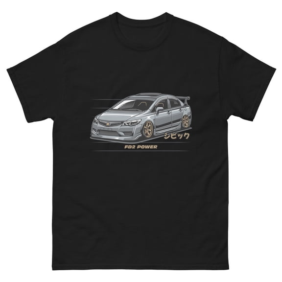 FD2 power civic JDM import tunned t-shirt (Black, S)