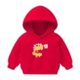 thumbnail image 4 of Vedolay Girls Sweatshirts Girls Winter Sweatshirts Long Sleeve Crew Neck Loose Solid Color Pullover Top,Red 2-3 Years, 4 of 4