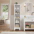 thumbnail image 3 of Metal Pantry Cabinet,Tall Kitchen Storage Cabinets,White Food Pantry Cabinet with 4 Doors and Shelves, Large Pantry Cabinets for Kitchen, Dining Room, Living Room, 3 of 6