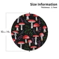 thumbnail image 2 of Naloa Red Mushrooms Leather Coasters for Drinks, Durable Drink Coasters 4 Set for Tabletop Protection, Luxurious Home Décor and Housewarming Gift ( {designName})Round Shape, 2 of 6