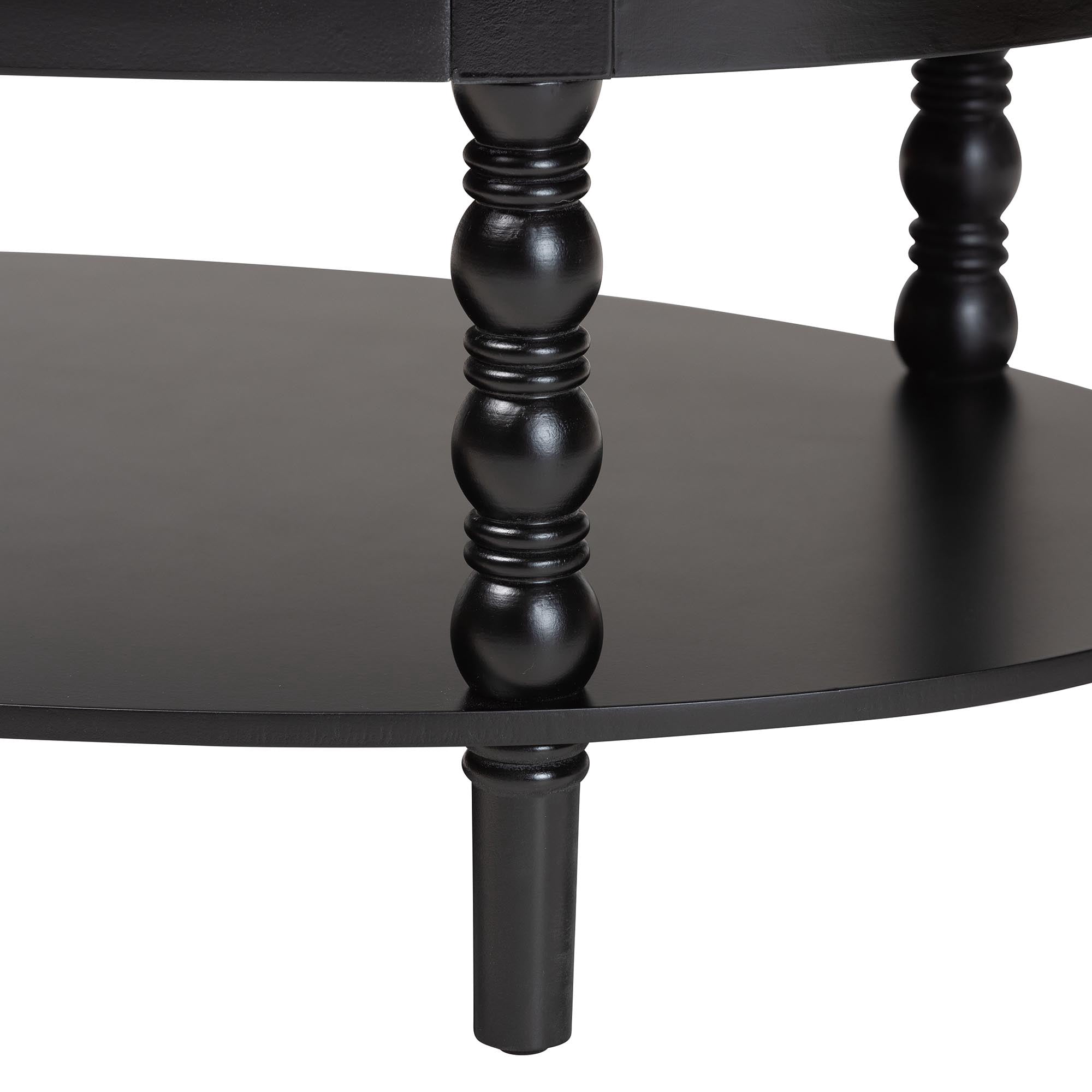Baxton Studio Malinda Classic Coffee Table, 1-Drawer, Black