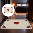 thumbnail image 2 of TIELUTT Valentine's Day Heart Shaped Envelope Door Mat Valentine's Day Red Heart Shaped Envelope Outdoor Fiber Small Soft Rug Knit Throw Blankets for Bed Throw Blanket Extra Large Small Area Rugs Home, 2 of 6