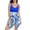 Blue womens swimsuits, variant on Womens Swimsuits Pimelu Bathing Suit for Women Swimdrss Two Piece Swimsuit Womens Fashion Floral Print High Waist Swim Dress with Padded Ladies Girls Beach Modest Swimwear with Boyshorts