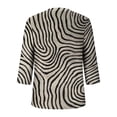 thumbnail image 2 of FAHXNVB Women's Plus Size V-Neck T-Shirts 3/4 Sleeve Soft Cotton Graphic Print Button Tees Tops Fashion Casual Comfortable Loose Shirts, 2 of 4