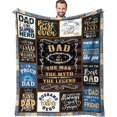 thumbnail image 1 of LHSHID Dad Gifts Throw Blanket Birthday Gifts for Dad from Daughter Son Best Dad Ever Gifts Presents for Dad from Kids Dads Birthday Gifts Ideas Gifts for Dad Who Wants Nothing 40"x50", 1 of 7