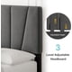 thumbnail image 5 of Queen Cama Frame con cm de Alturaeadboard Linen Upholstered Platform Cama con Ajustable cm de Profundidadiagonal Channel Tufted cm de Alturaeadboard Mattress Foundation con Strong cm de..., 5 of 7