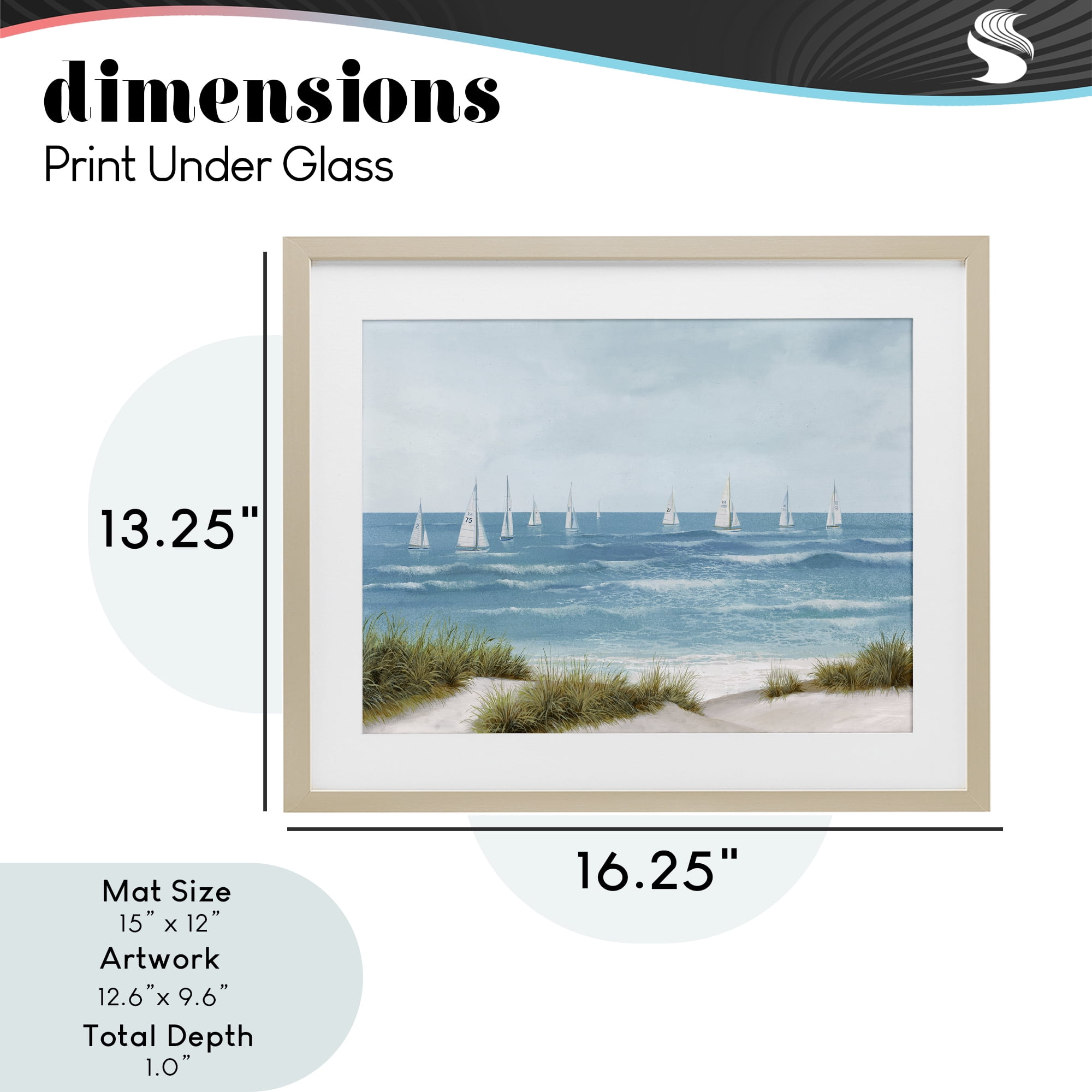 Stupell Industries Sail Away Seaside Boats Birch Framed Print Under Glass, design by Lorenzo Collective