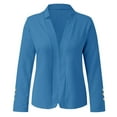 thumbnail image 6 of iHPH7 Open Front Blazer for Women Blazer Jackets for Women Suit Jackets for Women Womens Work Wear Fall Business Outfits for Women Fitted Blazers for Women Blue 1 4XL, 6 of 7