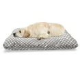 thumbnail image 1 of Abstract Pet Bed, Repetitive Modernized Floral Like Elements Pattern on Plain Backdrop, Resistant Pad for Dogs and Cats Cushion with Removable Cover, 24" x 39", White Dark Warm Taupe, by Ambesonne, 1 of 4