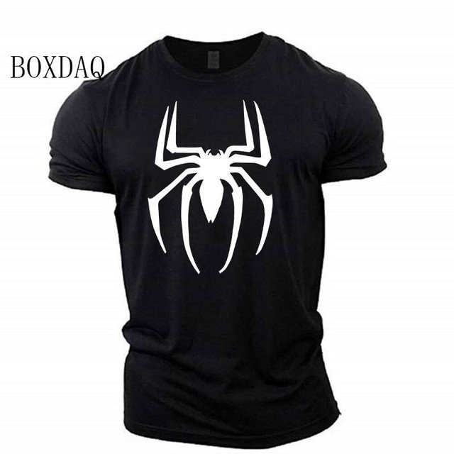 T-shirts Mode Homme Garphic adj Spider Manches Courtes Impression 3d Sport de Rue Tops Amples Décontractés Gym Entraînement Tee Homme