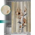 Shower Curtain Waterproof for Bathroom 72x72 Inch, Vintage Ombre Brown