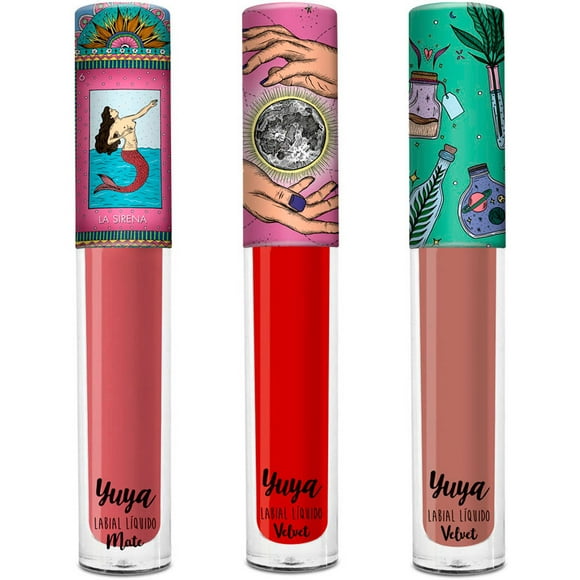 Yuya - Paquete 3 Labiales líquidos Mate (Sirena, Rame, Te quiero)