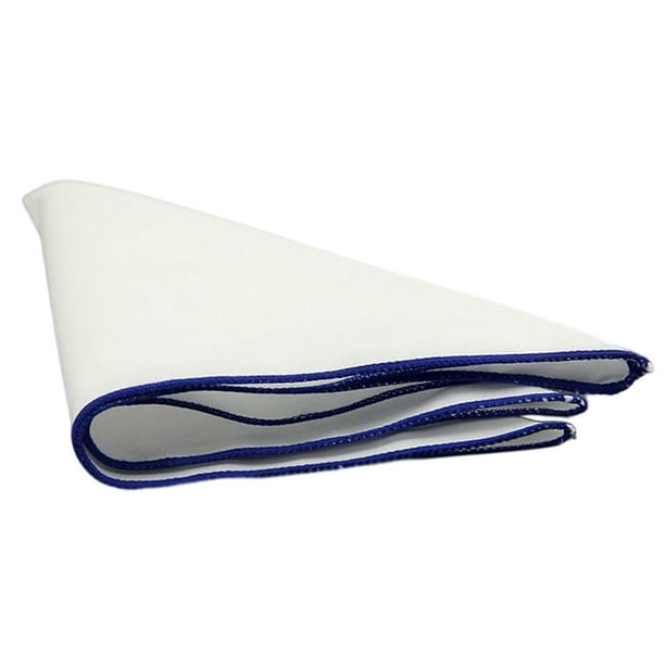 Pañuelo de algodón jinwen estilo para hombre de bolsillo blanco s de Borde coloridos Azul