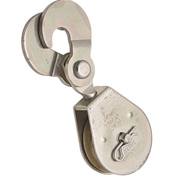 National Hardware 7181548 2 in. Zinc Plated Scissor Hook Single Pulley