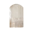thumbnail image 2 of Lace Floral Rod Pocket Sheer Curtain Light Filtering Ruffled Window Panel Soft Polyester Embroidery Design Romantic Home Decor, White, JKODE, 2 of 6