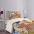 thumbnail image 3 of Ambesonne Art Quilted Bedspread Set 2 Pcs, Painting of Room Interior, Twin Size, Multicolor, 3 of 5