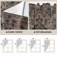 thumbnail image 3 of Boho Vintage Kitchen Window Curtains, Swag Curtains Valance for Bedroom Living Room Bathroom, Modern Geometric Abstract Art Retro Flowers Rod Pocket Window Curtain Block Drapes 2 Panels 36"x36", 3 of 9