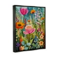 thumbnail image 4 of Stupell Industries Whimsical Floral Garden Botanical & Floral Painting Black Floater Framed Art Print Wall Art, 17 x 21, 4 of 10