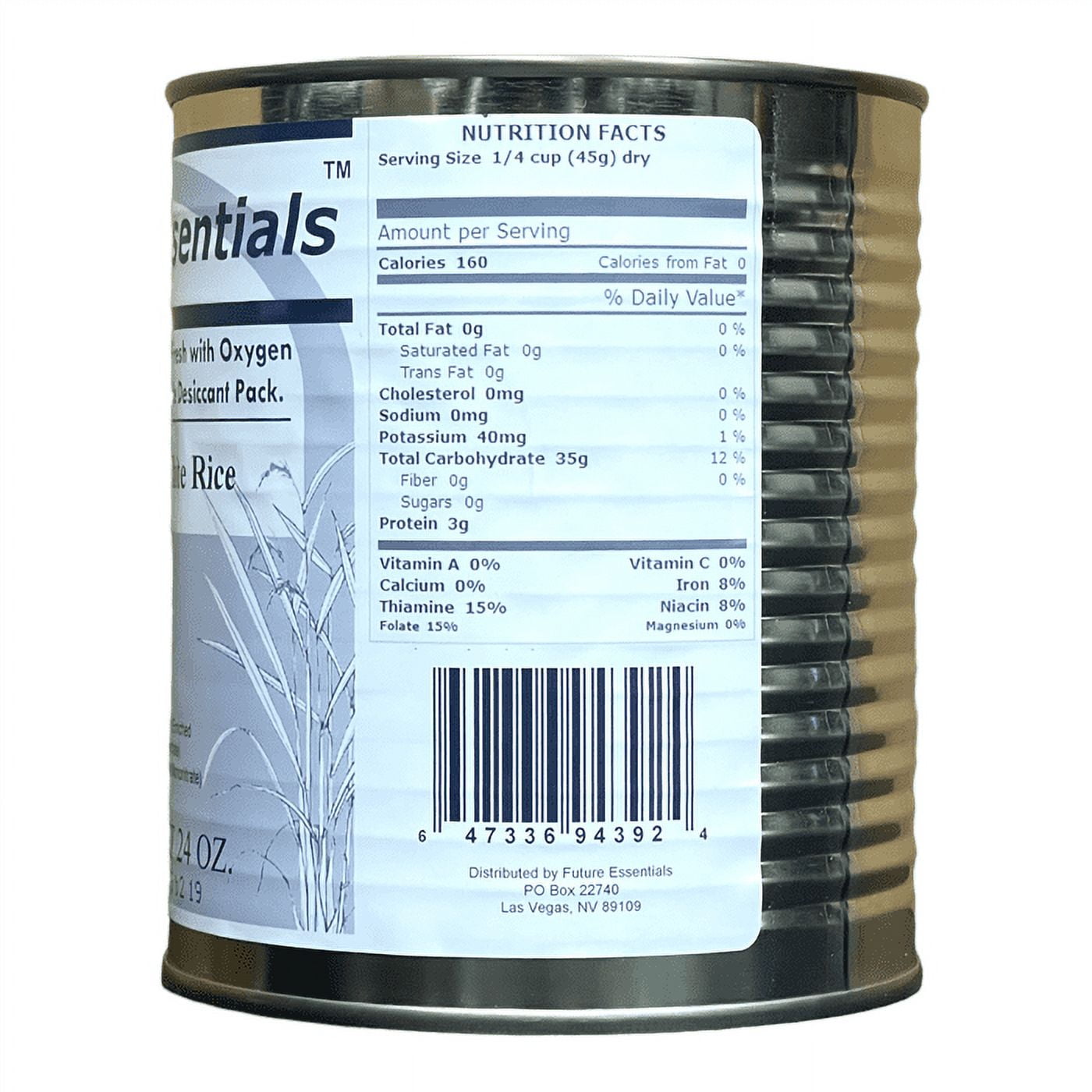 12 Cans Pack - Future Essentials Canned Long Grain White Rice Emergency Survival Food for Camping and Backpacking #2.5 / 24oz/ Can