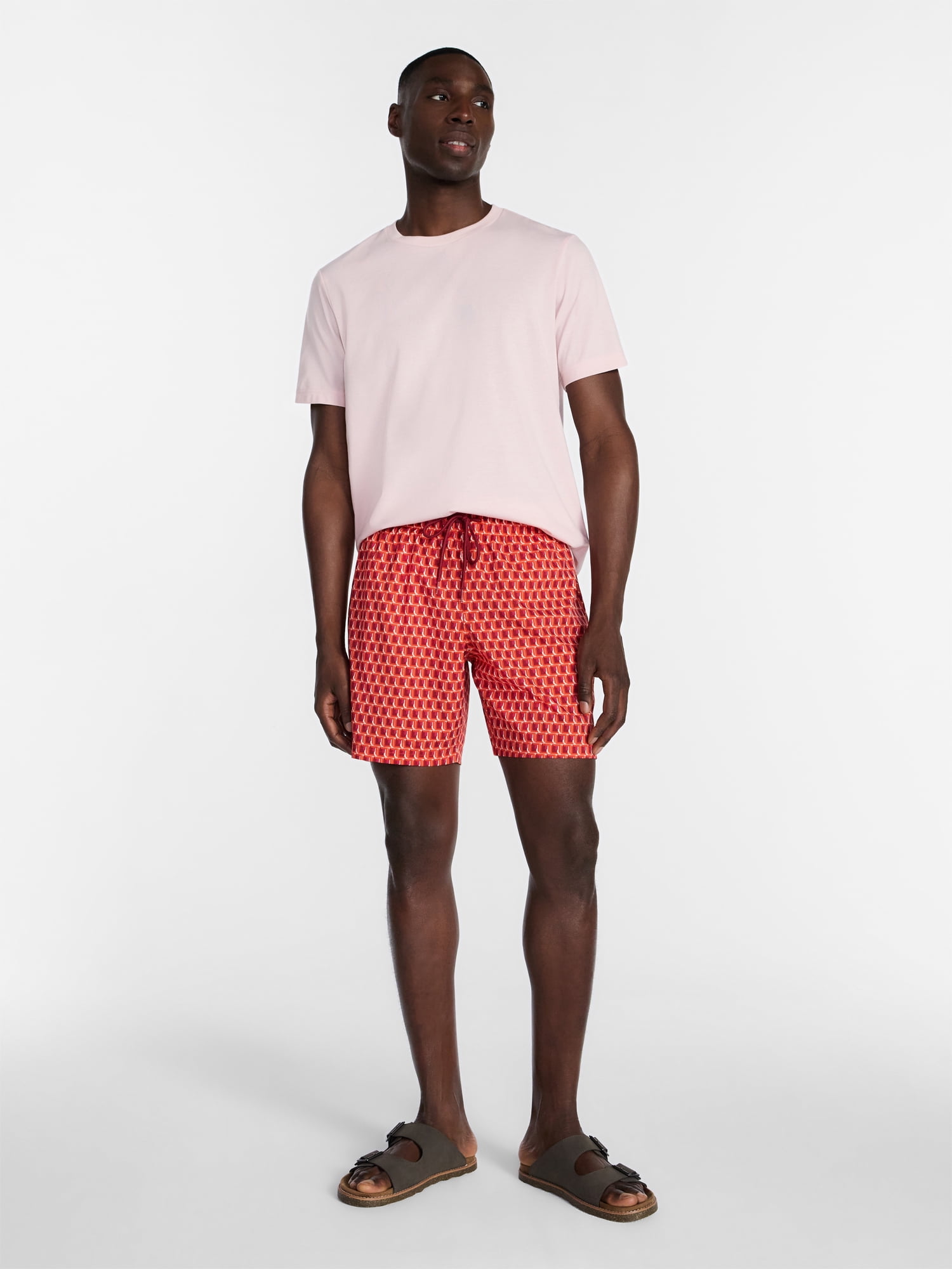 George Men's and Big Men's Novelty Swim Trunks with UPF 50+, 7" Inseam, Sizes S-3XL