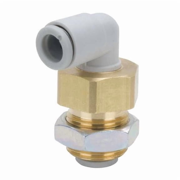 Smc Bulkhead Union Elbow,90 Deg,8mm,Tube KQ2LE08-00A