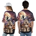 thumbnail image 5 of Spooky Halloween Night Witch Cocker Spaniel Glowing Pumpkins All Over Print 3D Baseball Shirt Cockers Dog Lover Gifts Softball Sport - 12015, 5 of 6