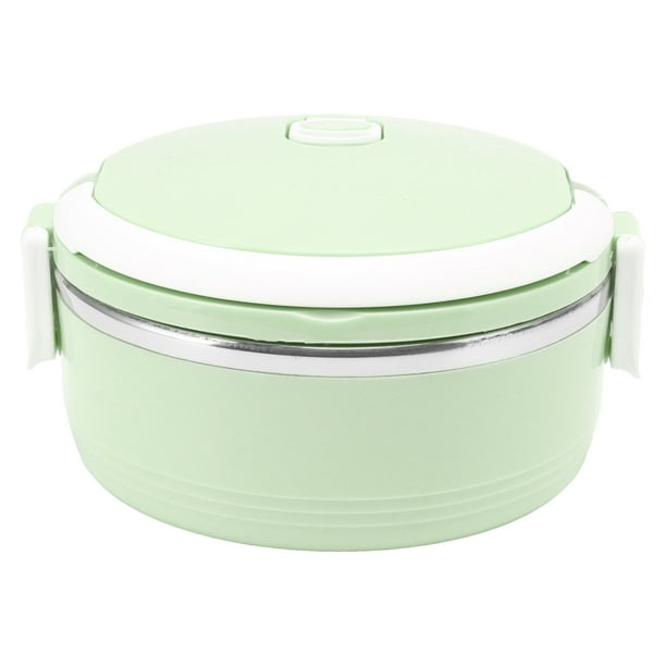 Lonchera térmica de acero inoxidable de una sola capa, portátil, con aislamiento y hebilla de seguridad, para niños y adultos, color verde