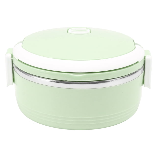 Qukaim Boîte à bento isotherme en acier inoxydable - Simple couche - Portable - Avec boucle de sécurité - Pour enfants et adultes - Vert