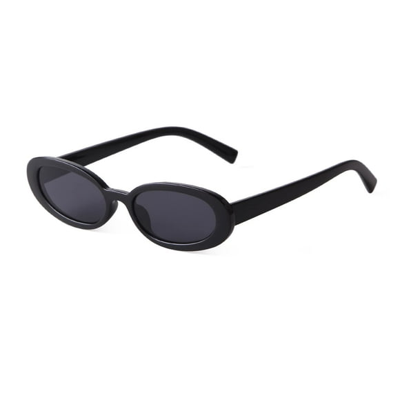 Gafas de Sol Ovaladas Retro Laurinny Negro/Gris para Mujer/Hombre