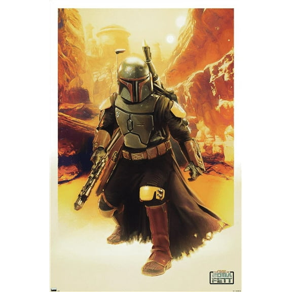 Star Wars: The Book of Boba Fett - Boba In Canyon Wall Poster, 22.375" x 34"