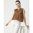 thumbnail image 5 of Moomaya Sleeveless Tie Up Neck Cotton Top - Women's Trendy Tie Up Neck Top, 5 of 8