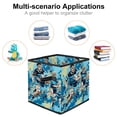 thumbnail image 2 of Football Foldable Clothes Storage Box with Handle, 10.8"x10.5"x10.6", Large Capacity Storage Bin Basket, 2 of 6