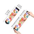 thumbnail image 5 of Bingfone Flowers And Birds Watercolor Design Patterned Men'S Women'S Casual Cotton Socks, 5 of 9