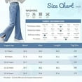 thumbnail image 6 of Rolanko Girls Jeans Denim Elastic Wasit Wide Leg Baggy Pants Kids Clothes 6-14 Years, 6 of 6
