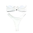 thumbnail image 4 of Xmyrz Women Swimsuits Two Piece Solid Tube Strapless Backless Split Beachwear Women's Bathing Suits Cute Bikinis Tankinis, 4 of 8