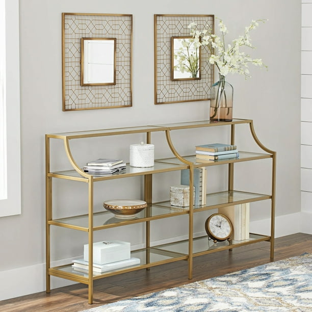 Better Homes and Gardens Nola Console Table, Gold Finish