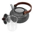 thumbnail image 3 of Tea Kettle Glass Teapot Flower Tea Kettle Water Kettle with Handle for Home Office 800ml, 3 of 9