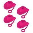 thumbnail image 3 of 2xCute Tapas De Paja Cubre Accesorios De Taza Regalos De Fiesta Cubierta De Puntas De Paja De Silicona 4 Piezas Rosa, 3 of 10