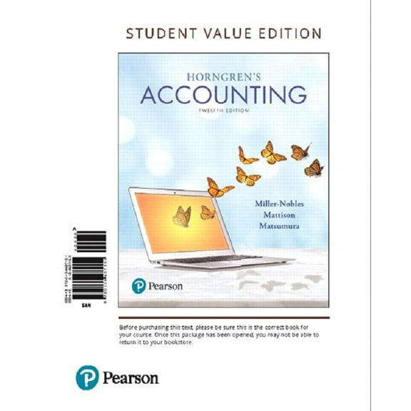Horngren's Accounting, Student Value Edition Plus Mylab Accounting with Pearson Etext -- Access Card Package, (Paperback)