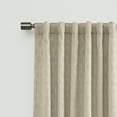 thumbnail image 3 of Better Homes & Gardens Jacquard Velvet Blackout Rod Pocket/Back Tab Single Curtain Panel, 1-Piece, Almond Biscuit, 50" W x 84" L, 3 of 5