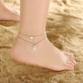 thumbnail image 3 of TINGN Ankle Bracelets for Women Initial Anklet Silver Layered Initial Anklets, 3 of 5