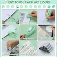 thumbnail image 6 of sixwipe 13-in-1 Teal Office Supplies Set & Desk Organizer Kit, Premium Stapler, Tape Dispenser, 1000 Staples, Scissors, Paper/Binder Clips, Ruler, Tabs, Stationery Starter Pack, 6 of 8