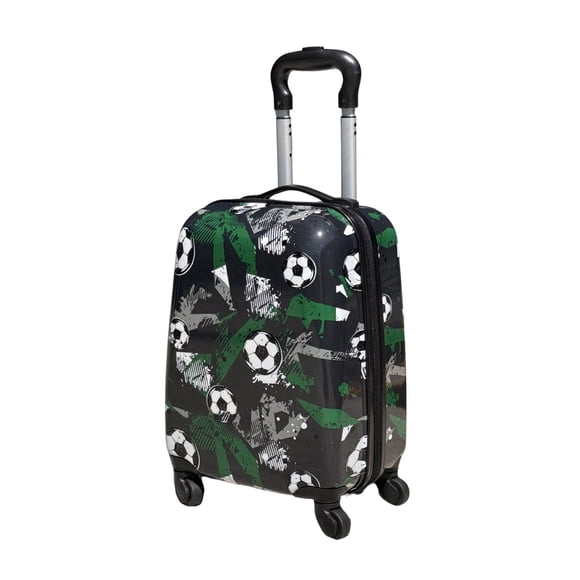 MALETA DE CABINA JON INFANTIL FUTBOL 16" NEGRO
