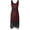 Red, variant on Qiopertar 1920s Vintage Sequin Dress for Women Retro Fringe Cocktail Party Short Dress Sleeveless V Neck Elegant Evening Gown, White M
