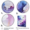 thumbnail image 3 of Designart "Mystic Melodies in Purple and Blue I" Abstract Canvas Wall Art - Modern Blue Abstract Collages Living Room Canvas Art, 3 of 6