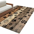 thumbnail image 6 of Brown Beige Area Rug 4x6 Washable Rug Non Slip Rustic Farmhouse Dog Paw Vintage Large Area Rug Indoor Floor Carpet for Entryway Bedroom Kitchen Living Room Home Office Dining Room Nursery, 6 of 8