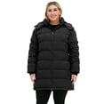 thumbnail image 2 of Soularge Women's Plus Size Winter Jacket Insulated Puffer Coat Warm Winter Coat with Hood Black 2X, 2 of 12