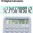 thumbnail image 3 of MGFED Basic Calculator Notepad with LCD Writing Tablet 12 Digit Display Grey, 3 of 7